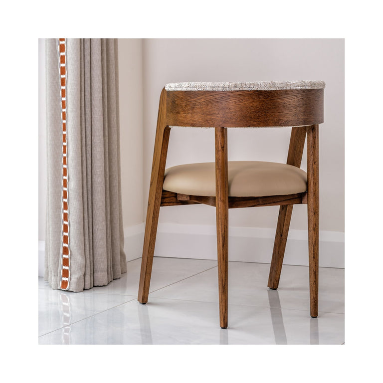 Cofra Danu Dining Chair Truffle Bordo Oak