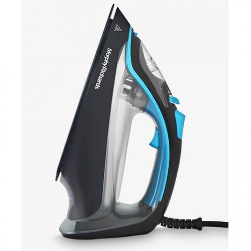 A visual representation of the Crystal Clear Intellitemp Steam Iron, highlighting its sleek design and intelligent features for precision ironing.