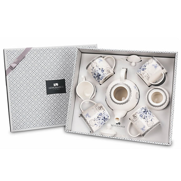 Enjoy the timeless charm of the Rose Blue 7 Piece Tea Set. This set includes a teapot, six teacups, and saucers, all adorned with delicate rose motifs in a calming blue hue. Perfect for afternoon tea gatherings, this set adds elegance and beauty to your tea time.
