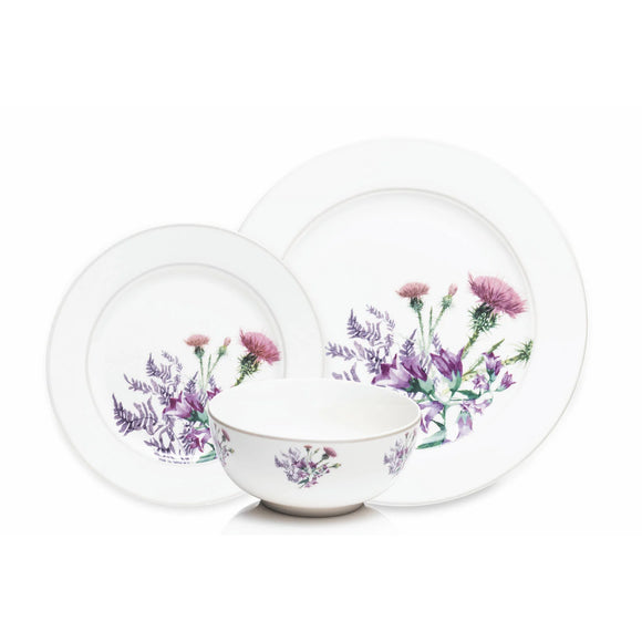 Discover the beauty of the White Thistle 12 Piece Dinner Set. This set includes four dinner plates, four side plates, and four bowls, each adorned with a delicate thistle pattern in classic white. Perfect for any occasion, this dinner set brings elegance and sophistication to your table.