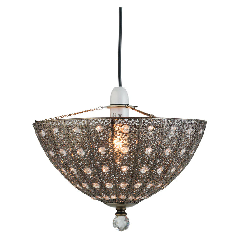 Cheo Antique Brass Non Electric Easy Fit Pendant Light – Elegant Home Lighting Fixture, 30cm Width, Lightweight Design (Copy)