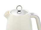 Visualize the Verve Jug Kettle in Cream, a stylish addition to your kitchen, ready to make your favorite hot beverages.
