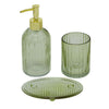 Mushroom Glass Bathroom Set in white background