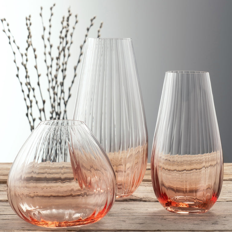 Galway Crystal Erne 12 Vase Blush