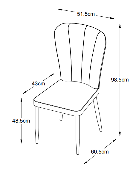 Hudson Dining Chair Amber Velvet
