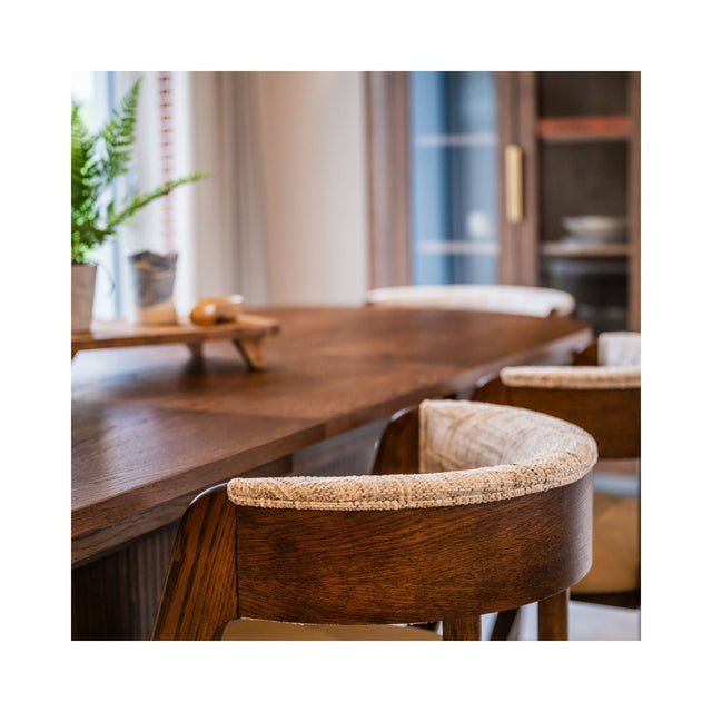 Cofra Danu Dining Chair Truffle Bordo Oak
