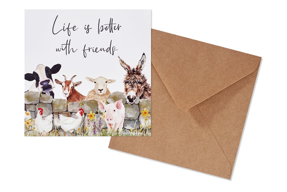 Better with Friends Card: Express Your Appreciation with Heartfelt Sentiments - Ideal for Celebrating True Friendship!