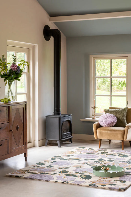 Laura Ashley Wendling Floral Heather Purple Rug