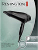 A visual representation of the Remington Thermocare Pro 2200W Hair Dryer, showcasing its sleek design and included attachments for precision styling.