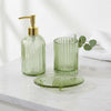Mushroom Glass Bathroom Set in bathroom