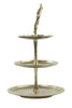 Enhance your dessert table with this eye-catching 3-layer cake stand in a beautiful gold finish.