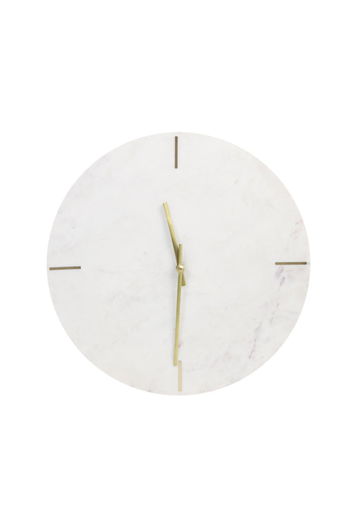 Moreno Marble White Clock