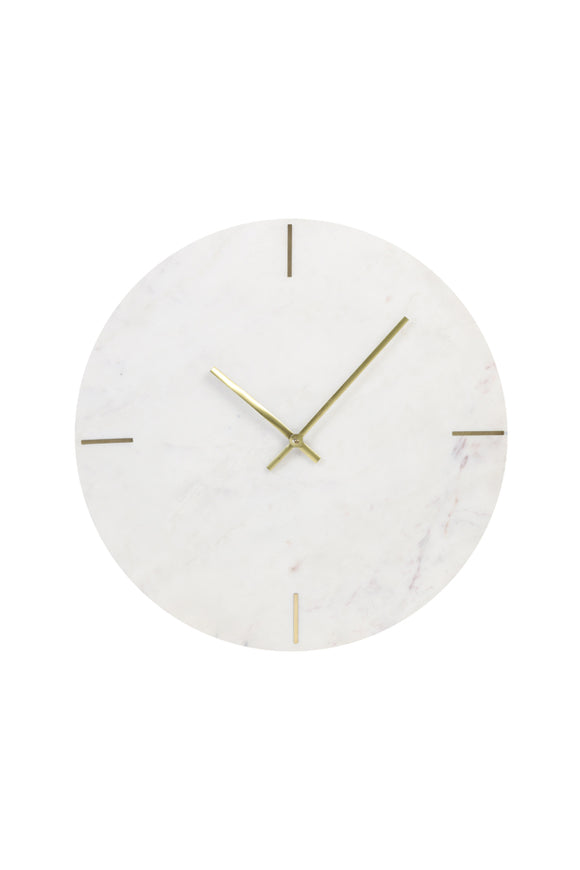 A beautiful image of the Moreno Marble White Clock, a sophisticated timepiece for enhancing your wall decor.