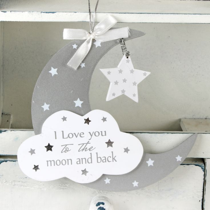 Twinkle Twinkle Moon And Star Hanging Plaque