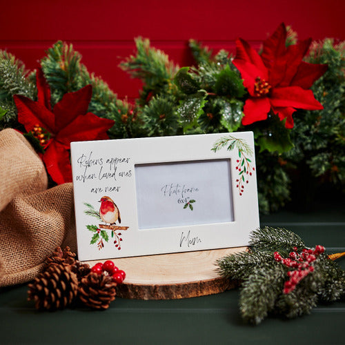 An image of the Robin Mum Photo Frame, designed to hold and display cherished photos of special moments with your mum, making it a perfect gift for Mother's Day or any occasion.