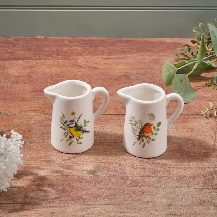 Birdsong Garden Stoneware Mini Milk Jug