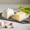 An image showcasing the Covered Butter Dish White, a classic and functional addition to your dining table.