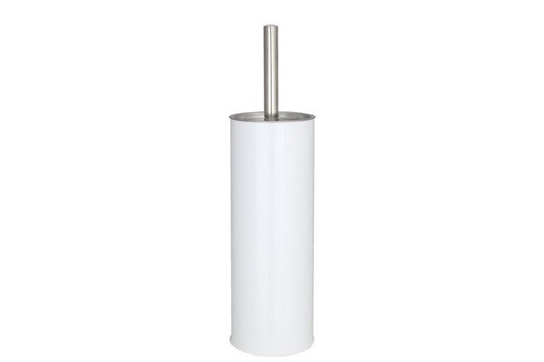 Apollo White Toilet Brush Holder with Hygienic Storage Stand for Bathroom Cleaning Accessories