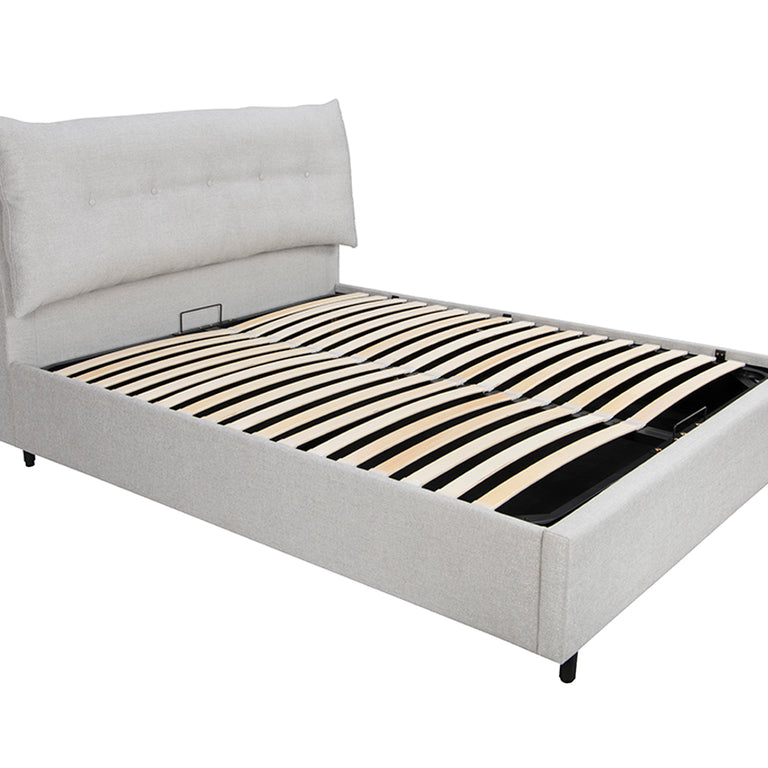 Avery Ottoman King Size Silver Bed