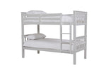 Discover the ultimate solution for space-saving and flexibility with the Bronson Single Bunk Bed 3' & 3' Grey. This painted finish bunk bed can be split into two separate beds, and the ladder can be positioned as per your preference. Shop now and create a perfect sleeping haven for your children in Ireland!