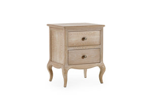  Elevate your bedroom decor with the Camille 2 Drawer Bedside Table. Its stunning French-inspired design and beautiful curves make it a standout piece. Shop for the perfect bedside table.
