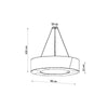 Stylish pendant light fitting Sollux Lighting Chandelier SATURNO SLIM 90 white
