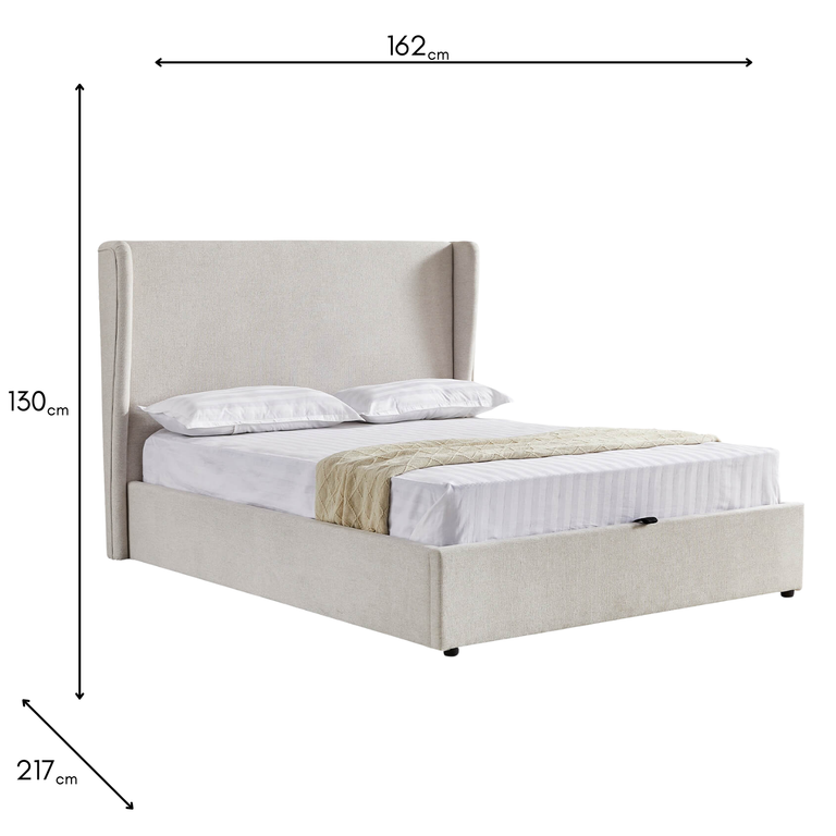 Margot King Size 5' Ottoman Bed Cashmere