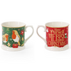 Visualize the festive charm of the Merry And Christmas Robin Set of 2 Mugs, featuring a delightful robin and holly design. Crafted from high-quality ceramic, these mugs are your perfect companions for warm and cozy holiday moments.
