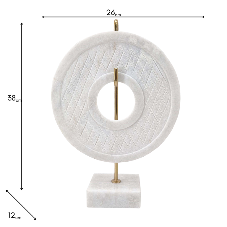 Modern Marble Sculpture on Stand – Artistic Centerpiece Ornament