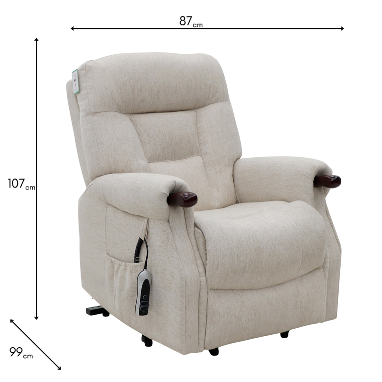Astoria Dual Motor Lift & Tilt Chair Beige - Electric Recliner Chair
