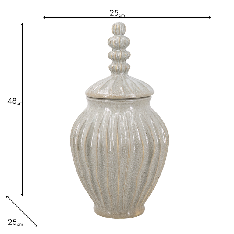 Earth Ceramic Jar 48 cm – Decorative Ceramic Jar for Centerpiece Styling