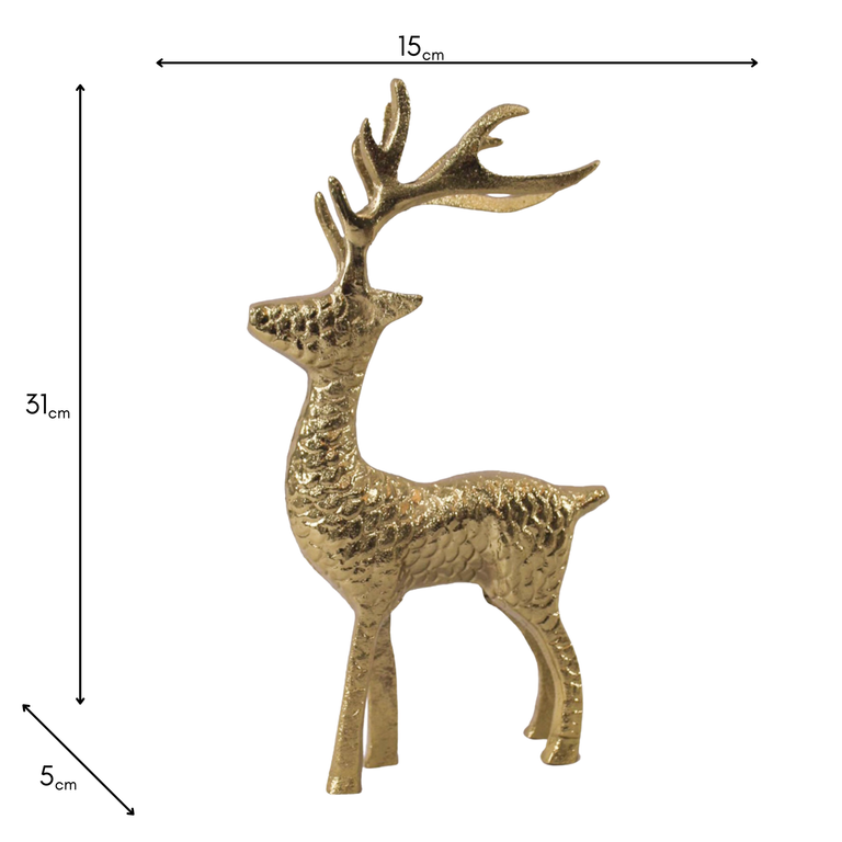 Festive Stag Gold – Christmas Decoration & Elegant Holiday Decor