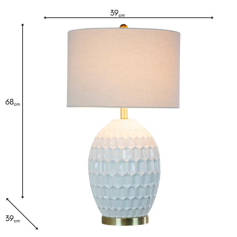 Gemma Ceramic Table Lamp – Natural Elegant Home Lighting