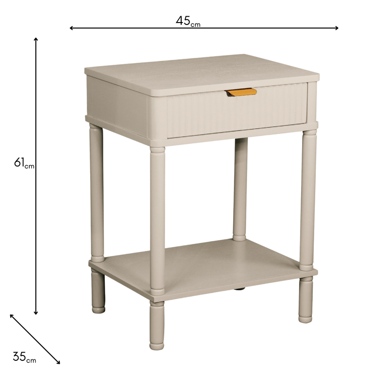 Parson 1 Drawer Accent Table – Wooden Side Table for Living Rooms