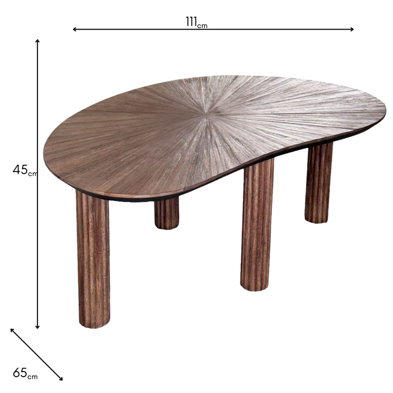 Ray Coffee Table Dark Teak – Modern Wooden Coffee Table