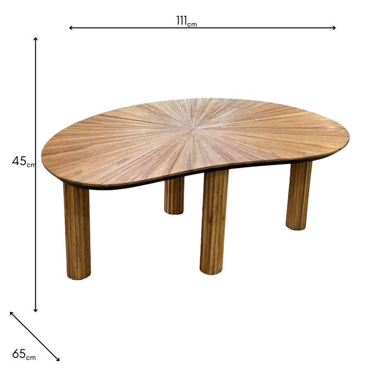 Ray Ginger Teak Coffee Table – Modern Wooden Coffee Table Design