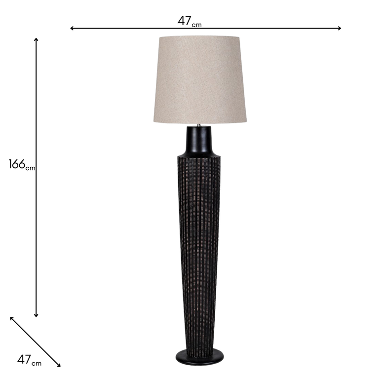 Tonalco Black Floor Lamp – Modern Tall Lamp for Elegant Home Lighting