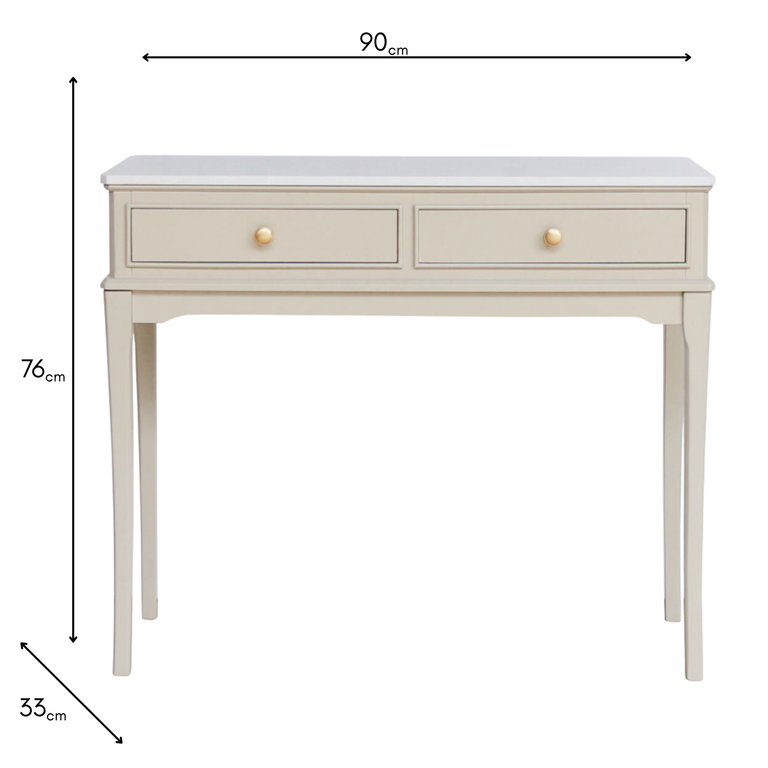 Monroe 2 Drawers Console Table Stone