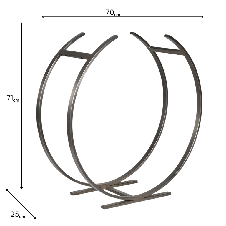 Pewter Log Holder – Sleek Fireplace Items & Home Accessories