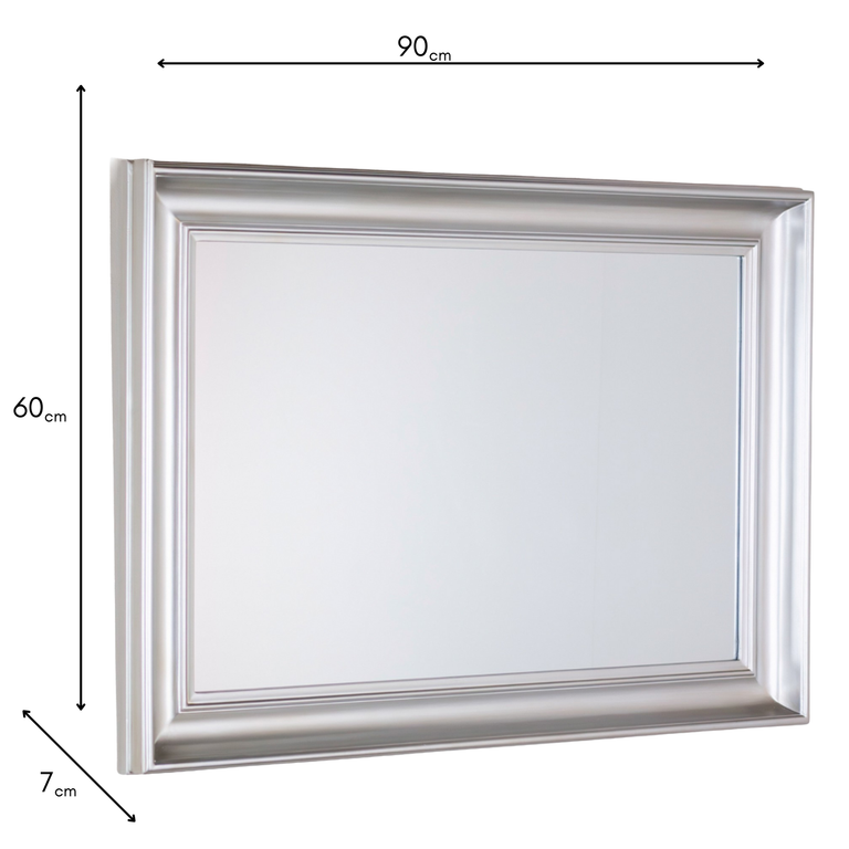 Lyla Champagne Rectangular Mirror 60x90 cm – Elegant Wall Décor