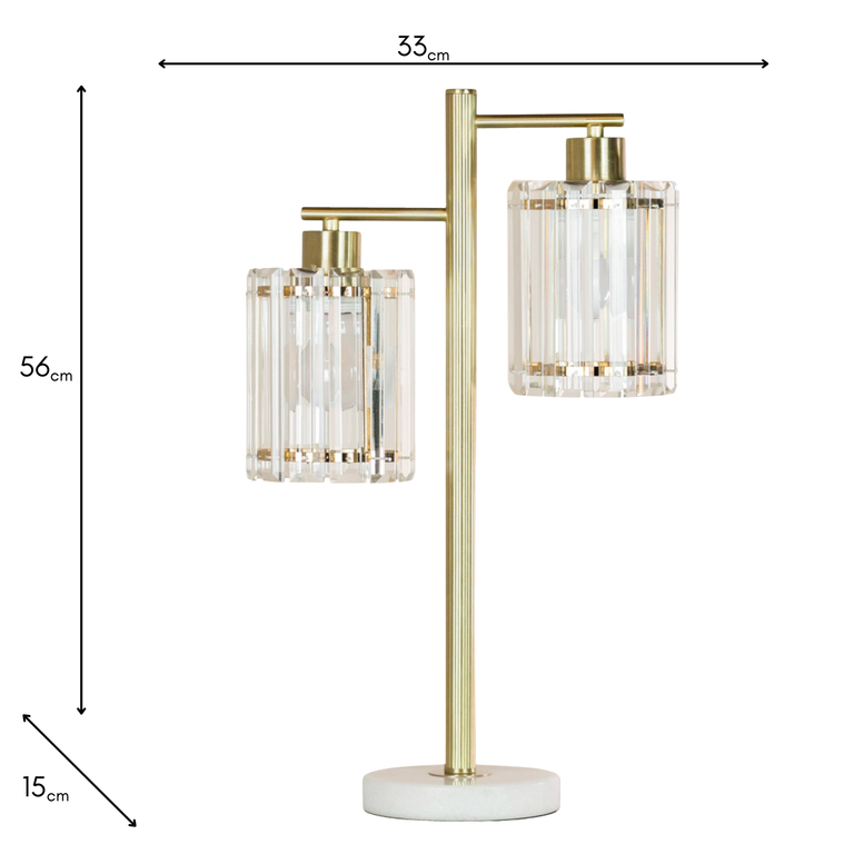 Callie Crystal Gold Table Lamp – Luxury Decorative Lighting