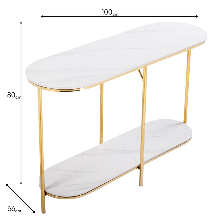 Vienna Marble Console Table – Luxury Marble Living Room Table