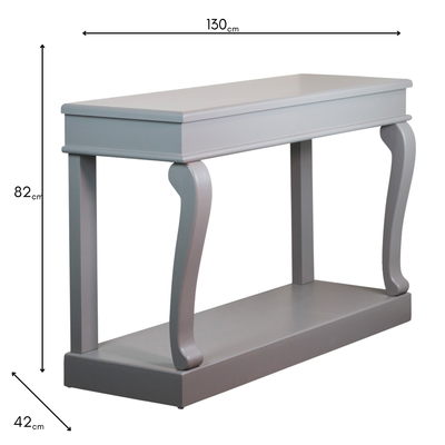 Scroll Mink 130cm Console Table – Elegant Wooden Scroll Console Table