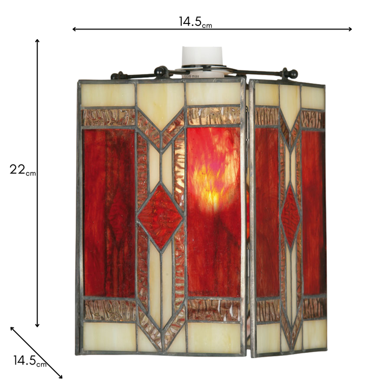 Aztec Tiffany Shade – Handmade Stained Glass Lamp Shade for Home Lighting