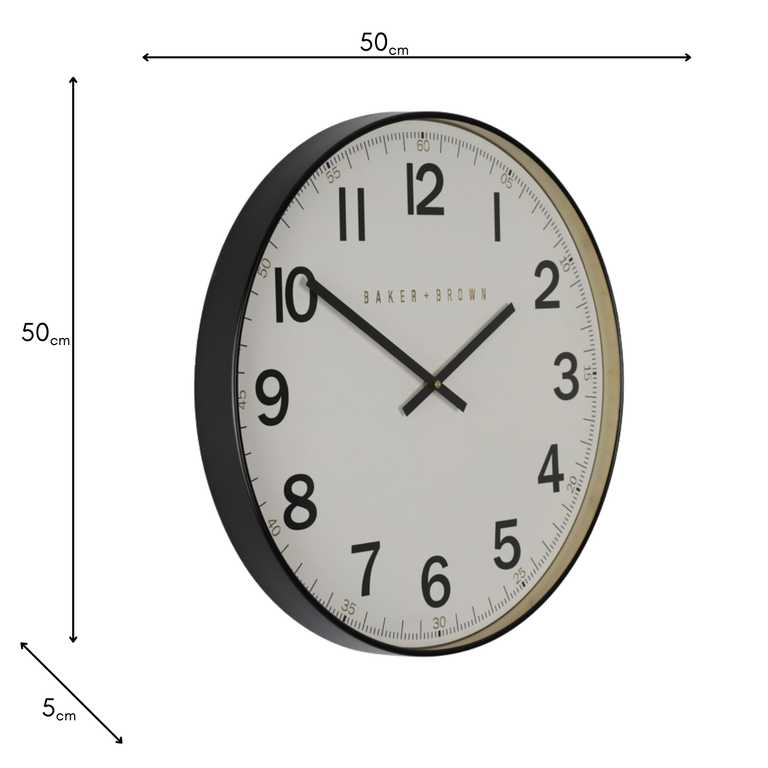 Baker And Brown Station Clock – Classic Wall & Round Homeware Clock
