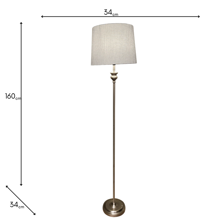 Dani Silver Floor Lamp 160 cm – Modern Lamp for Floor Lighting