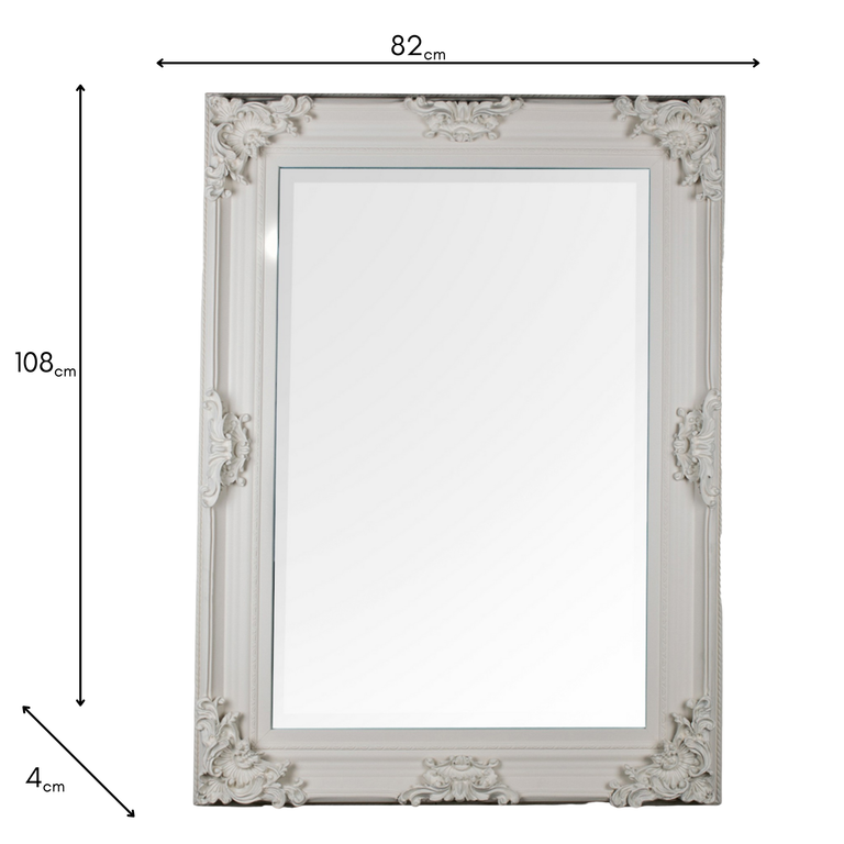 Monique Mirror Biscuit – Rectangle Solid Frame Wall Mirror