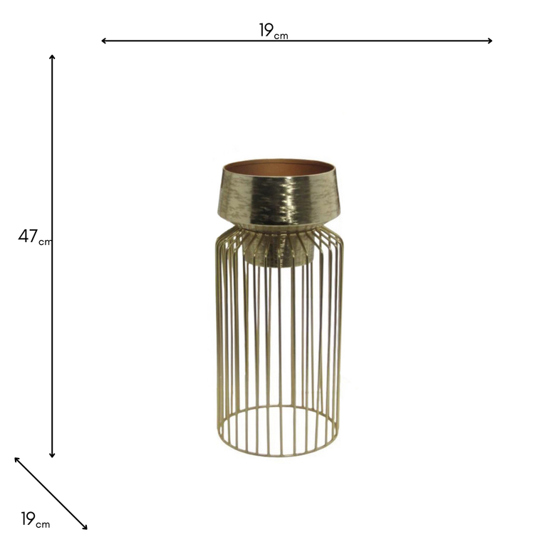 Lia Small Planter with Stand – Gold Planter Pot for Home Décor