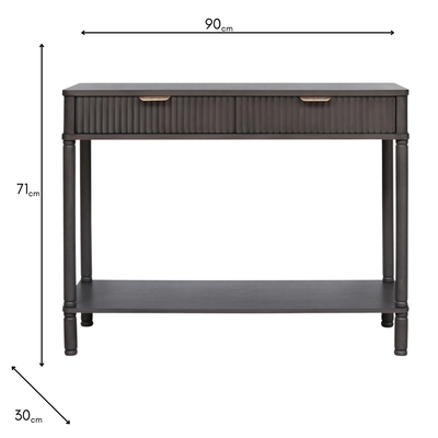 Harman 2 Drawer Console Table – Console Table with Drawers & Lower Shelf