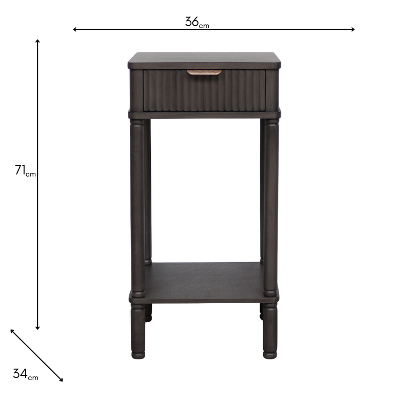 Harman 1 Drawer Accent Table – Side Table with Lower Shelf